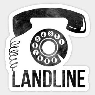 Landline (black version) Sticker